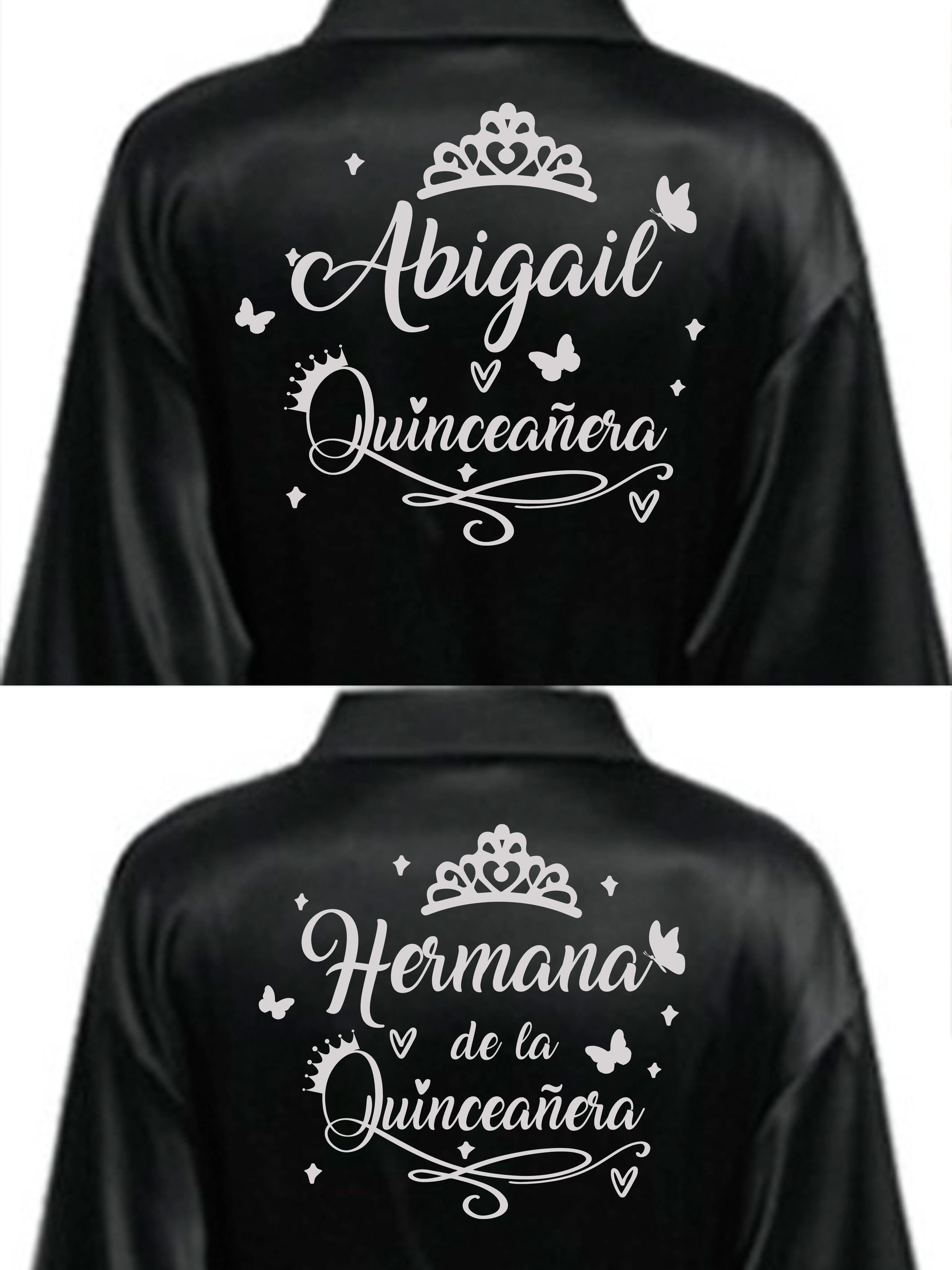 2 Batas quinceanera Black with Silver