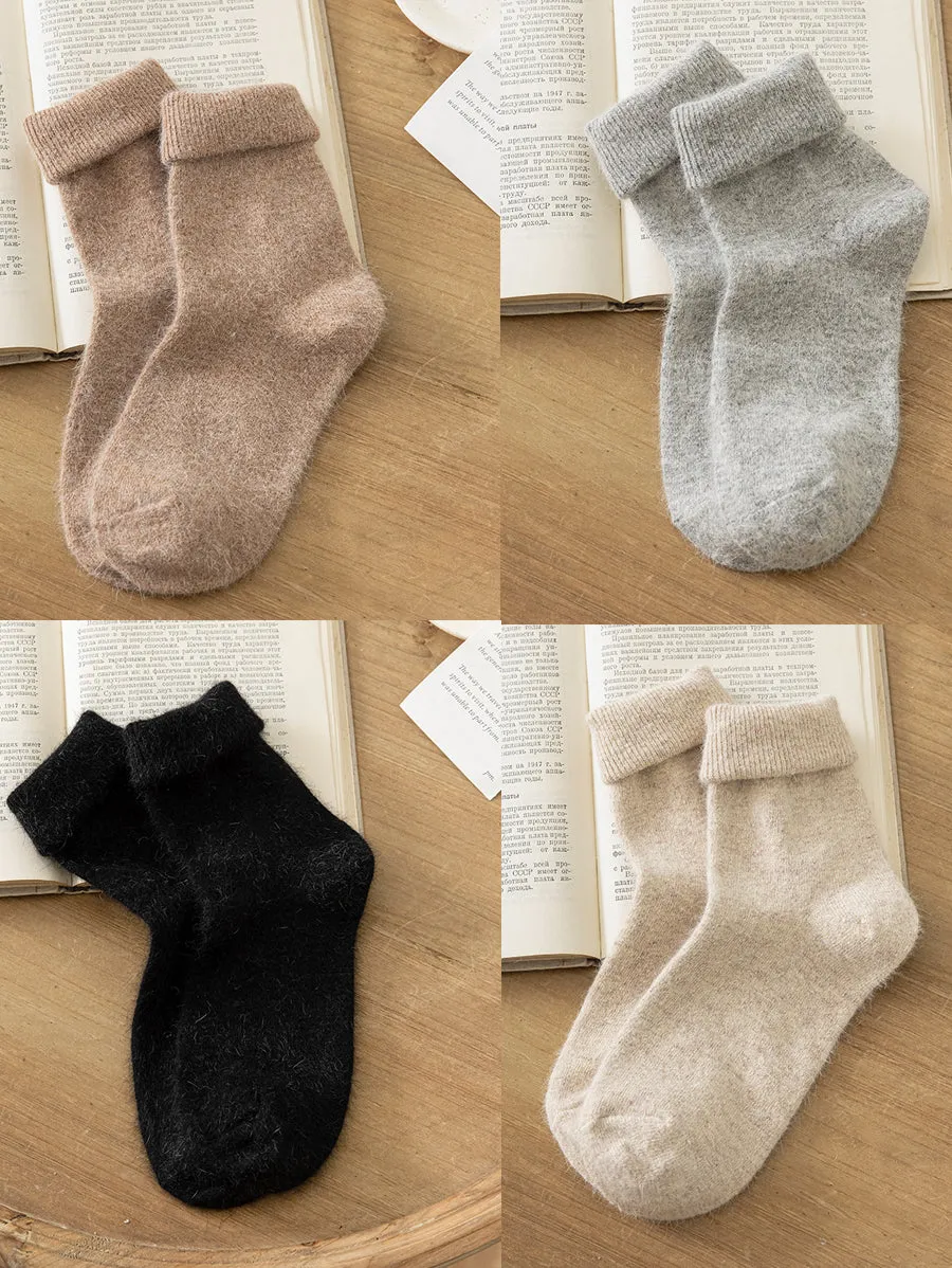 4 Pairs Women Winter Warm Wool Socks