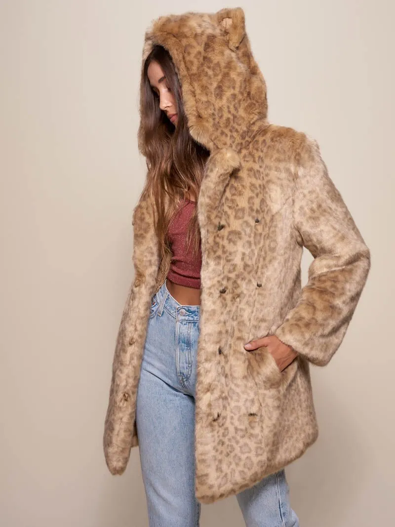 African Golden Cat Luxe Classic Faux Fur Coat | Women's