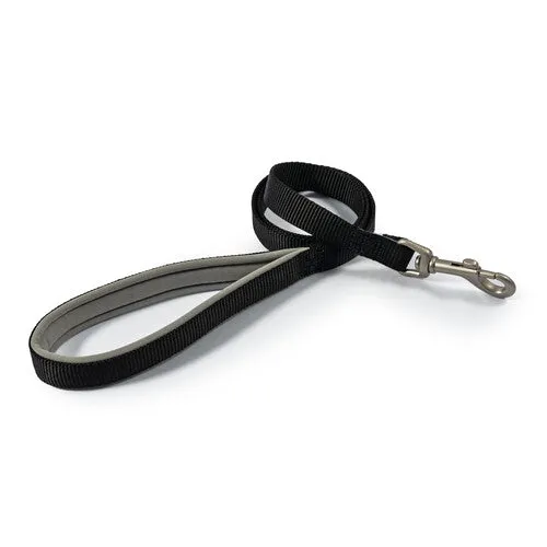 Ancol Viva Padded Nylon Lead Black 1.8mx25mm