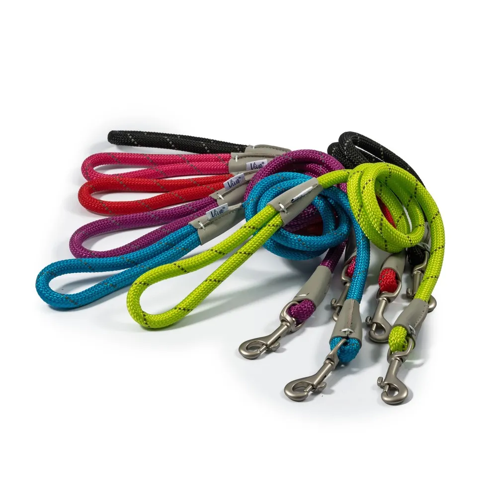 Ancol Viva Rope Lead Reflective Pink 1.07mx10mm