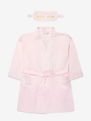 Angels Face Girls Satin Dressing Gown And Eye Mask