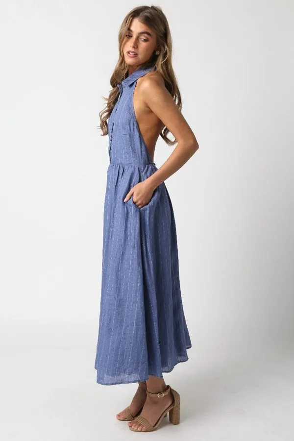 Ava Linen Midi Dress