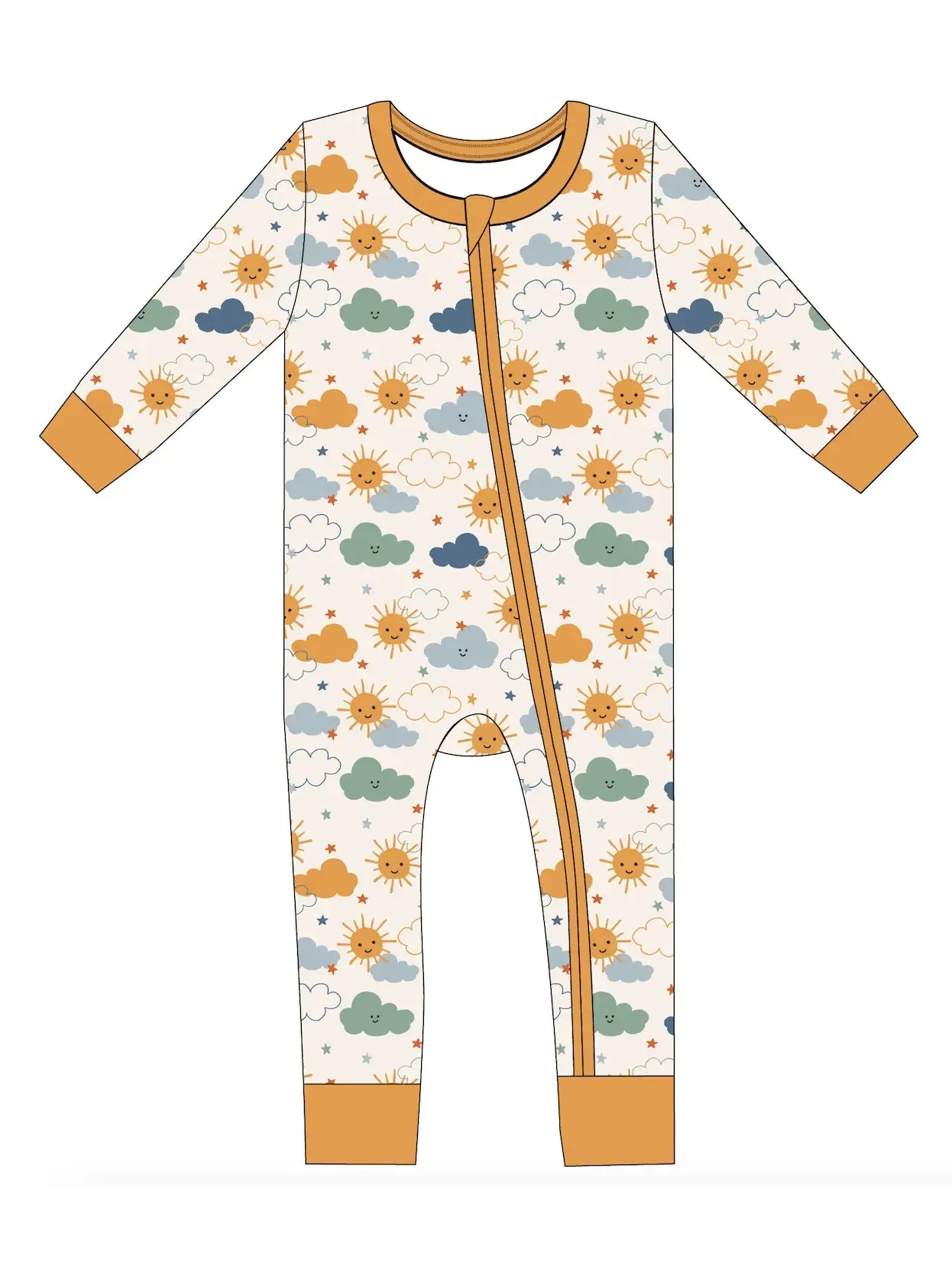 Baby Bamboo Sleeper Pajamas - Sunny