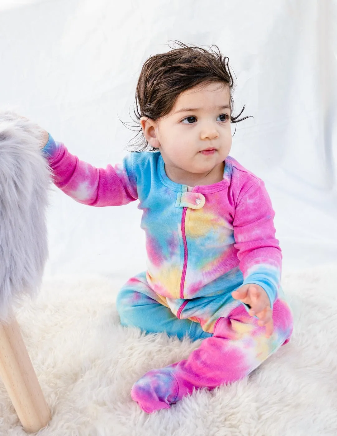 Baby Footed Mix Dye Cotton Pajamas