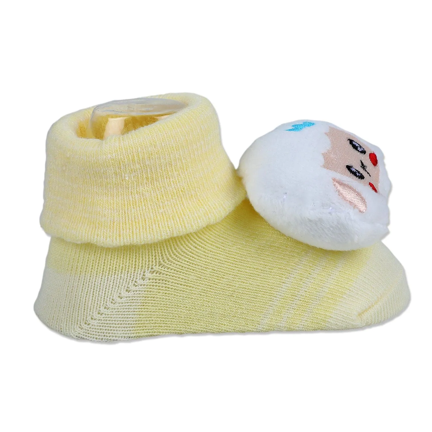 Baby Moo Sheep Cotton Anti-Skid 3D Socks - Yellow