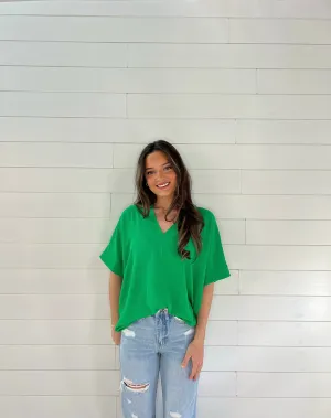 Basic Blaire Top in Kelly Green