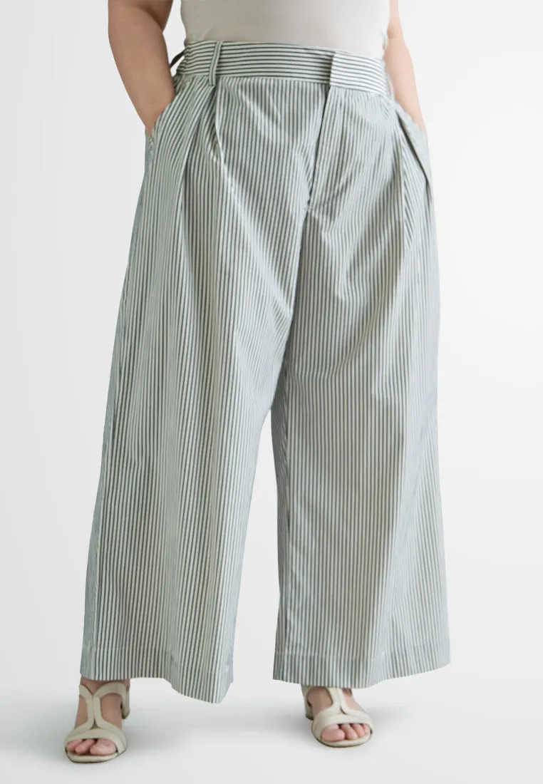 Benicio Stripes Tailored Wide Leg Pants