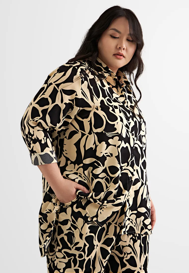 Bexley Printed Long Sleeves Flowy Shirt