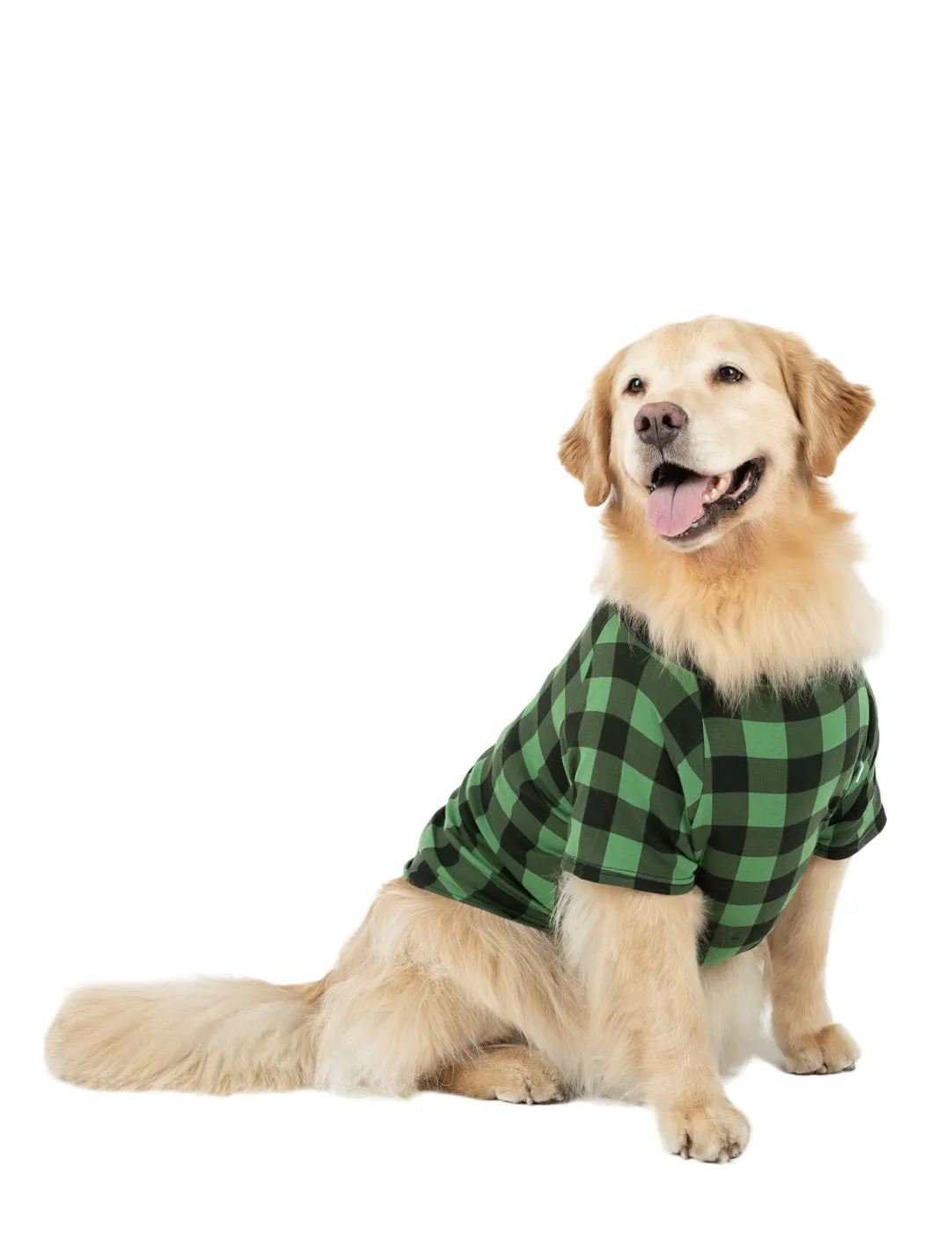 Big Dog Black & Green Plaid Pajamas