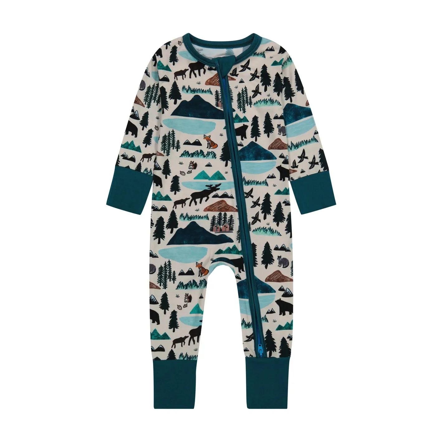 Bird & Bean Bamboo Footless Romper - In to the Wild