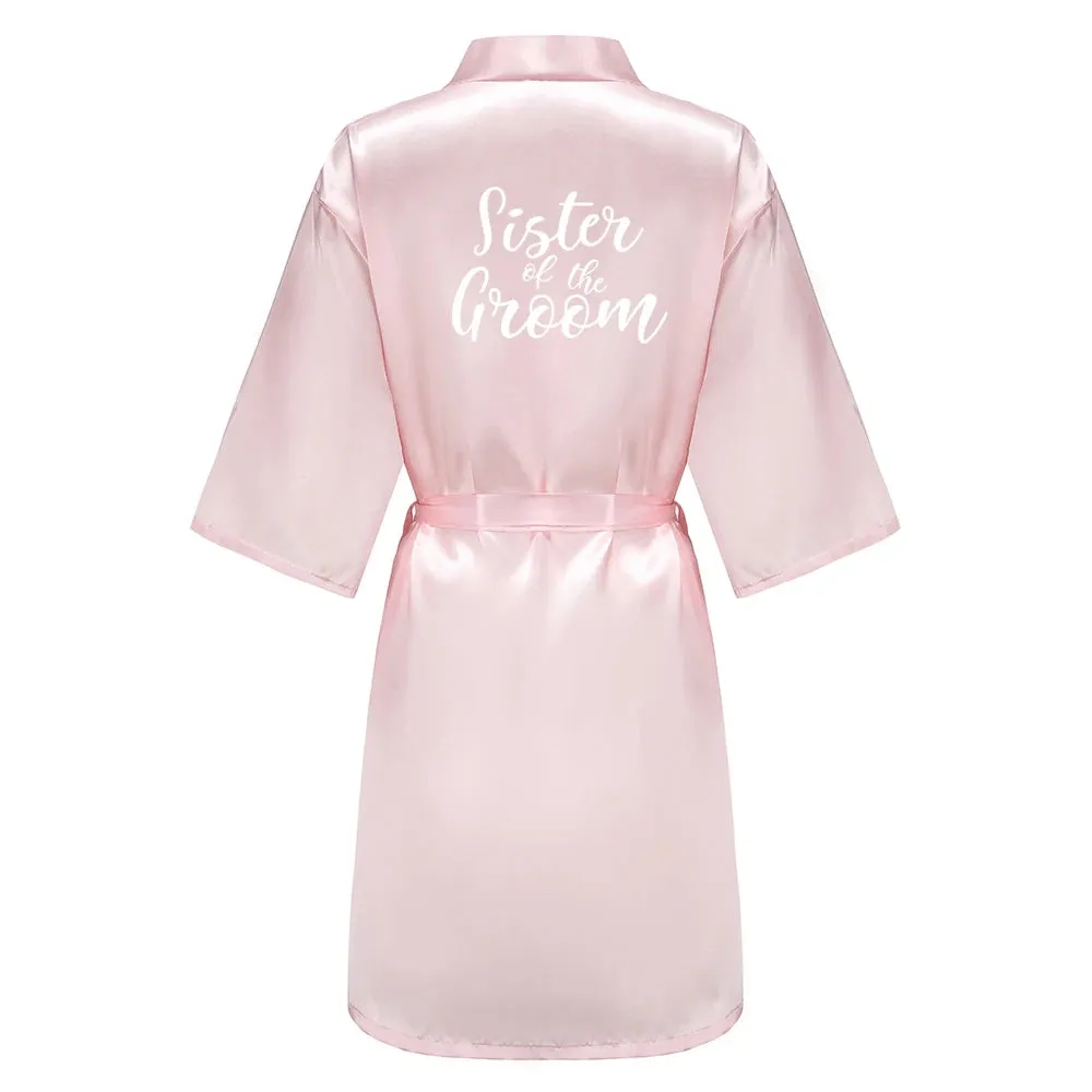 Bridesmaid Robes Women Bathrobe Letter Mother of the Bride Maid of Honor Get Ready Bridal Party Gifts Dressing Gowns