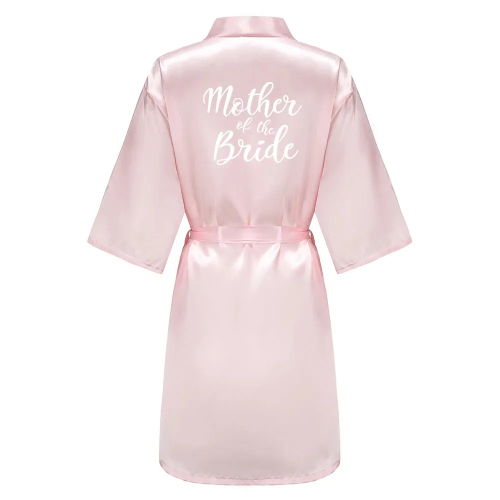 Bridesmaid Robes Women Bathrobe Letter Mother of the Bride Maid of Honor Get Ready Bridal Party Gifts Dressing Gowns