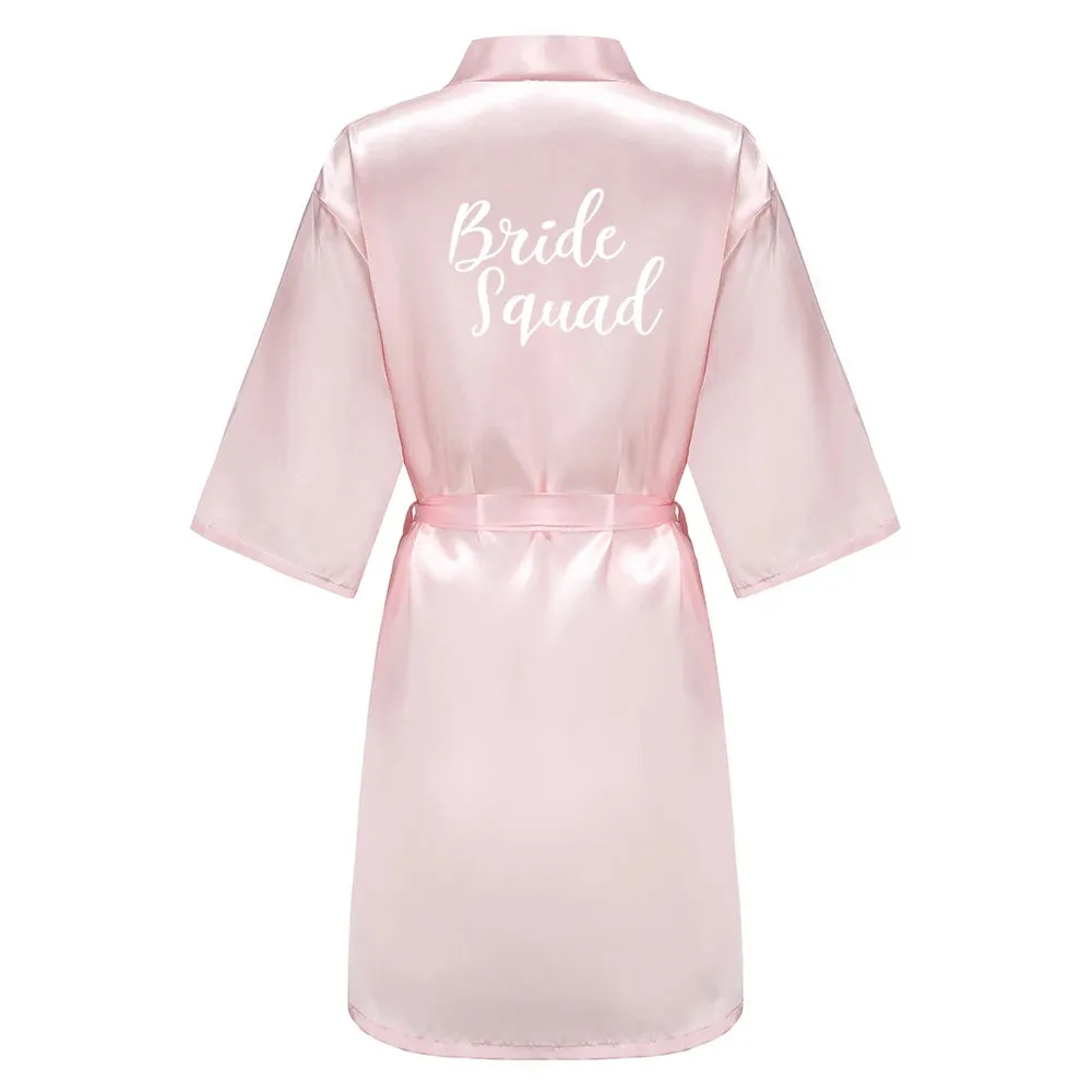 Bridesmaid Robes Women Bathrobe Letter Mother of the Bride Maid of Honor Get Ready Bridal Party Gifts Dressing Gowns