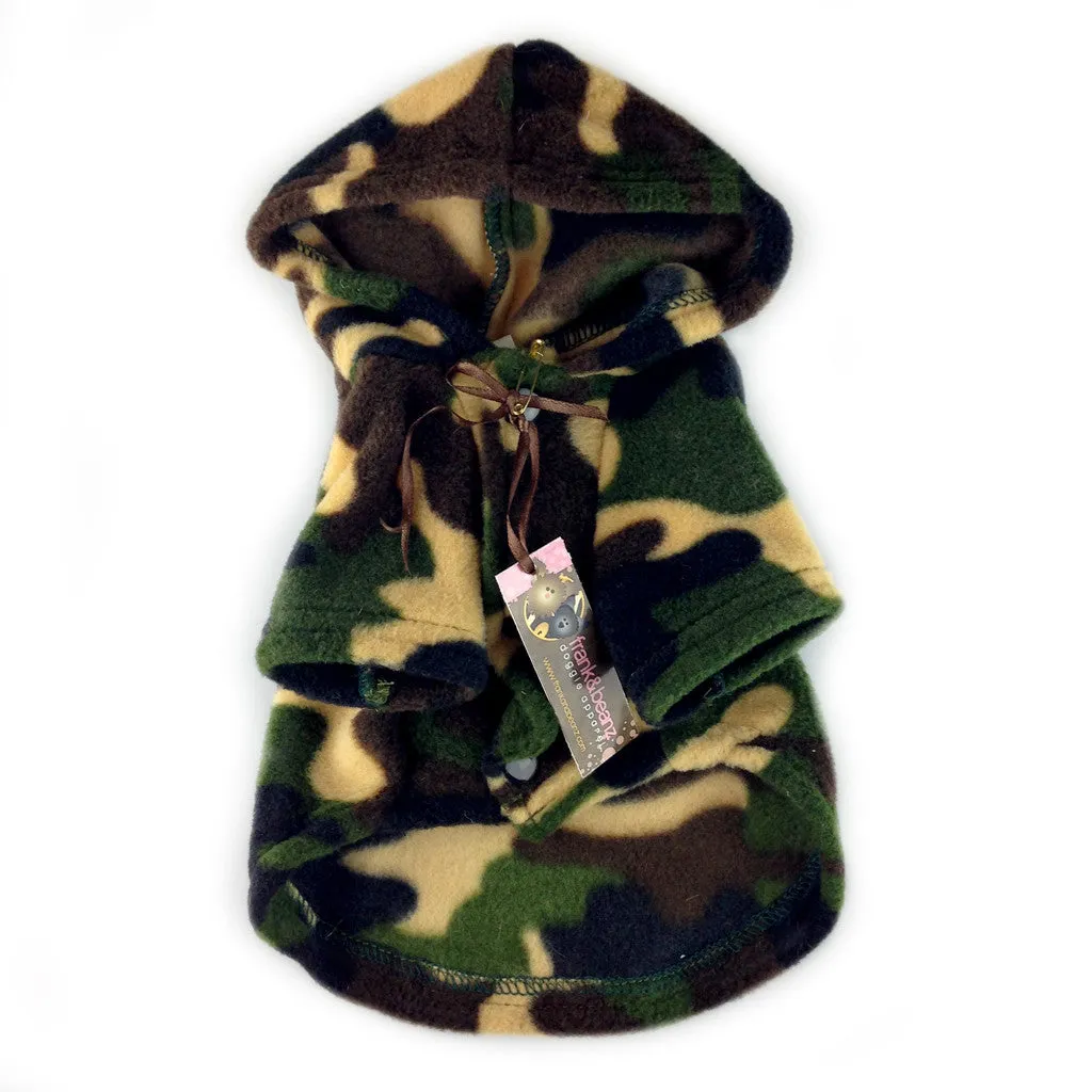 Camo Fleece Dog Hoodie Coat Dog Jacket