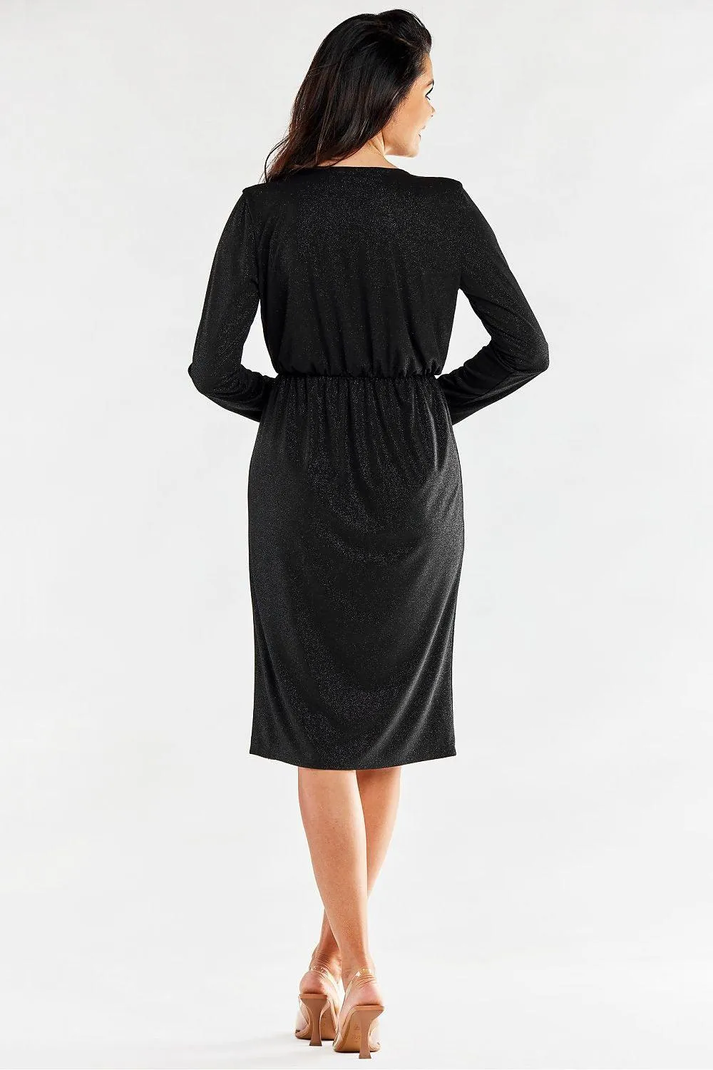 Chic Adjustable Waist Envelope Sleeve Dress - Crafted in Poland