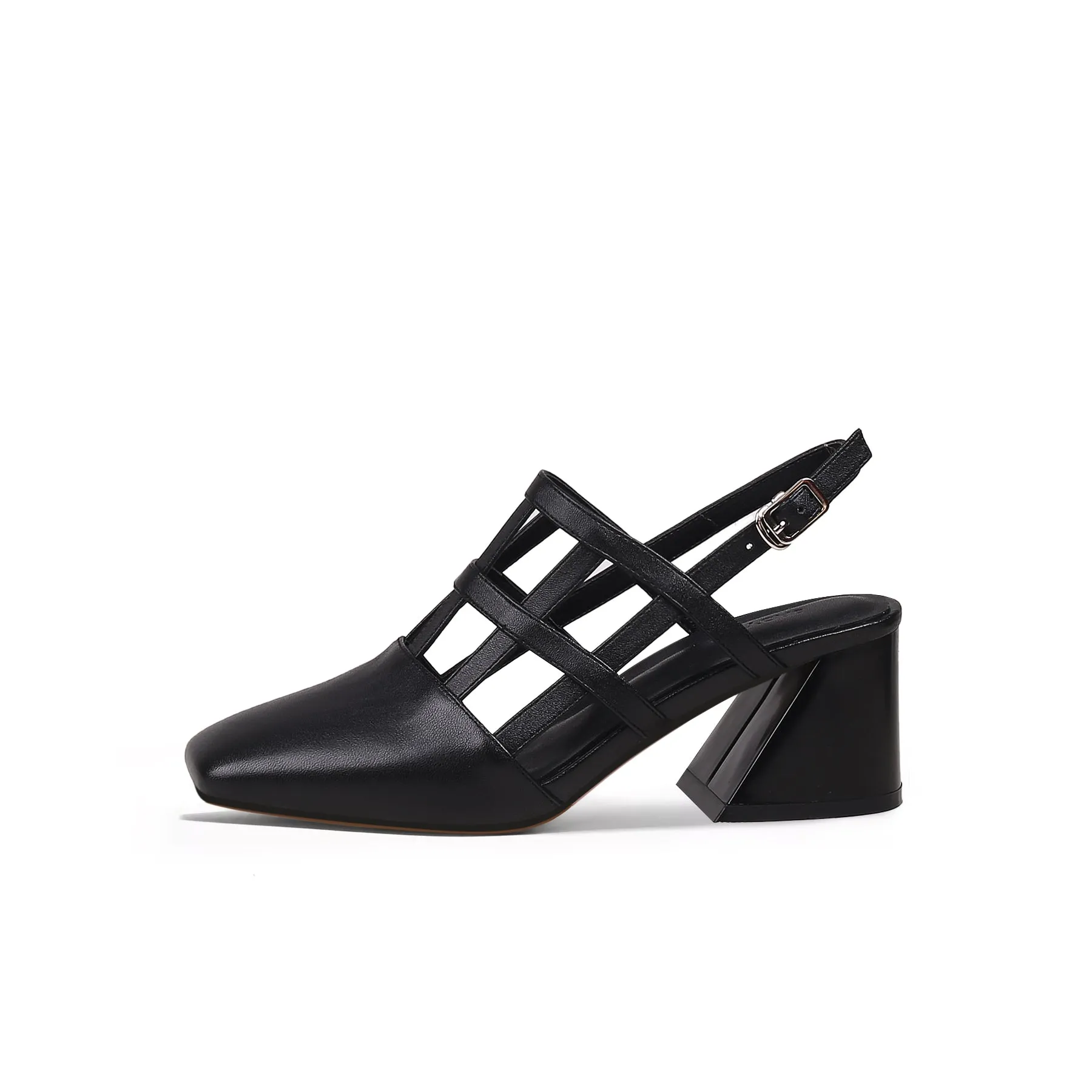 Chic Woven Leather Ankle Strap Mules