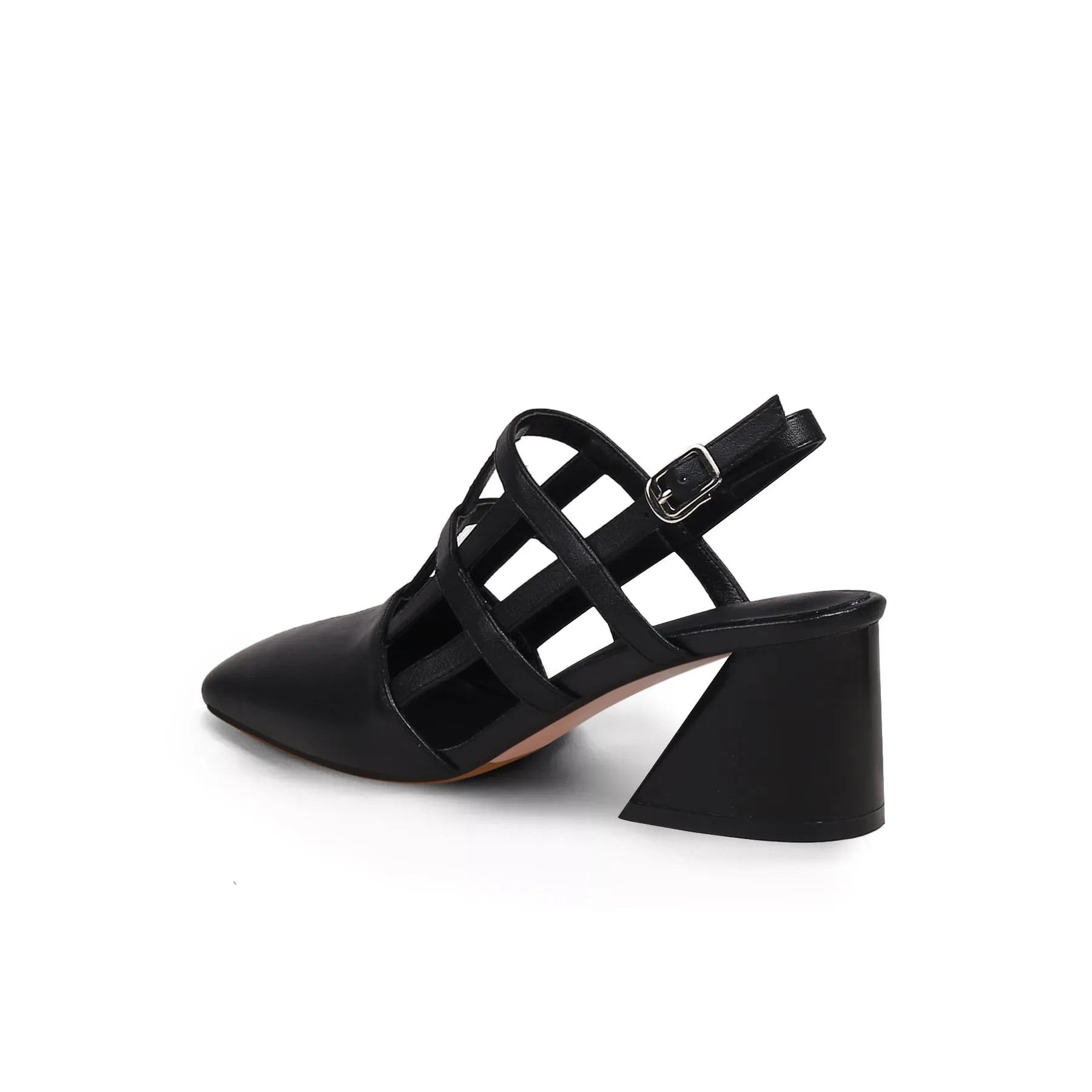 Chic Woven Leather Ankle Strap Mules