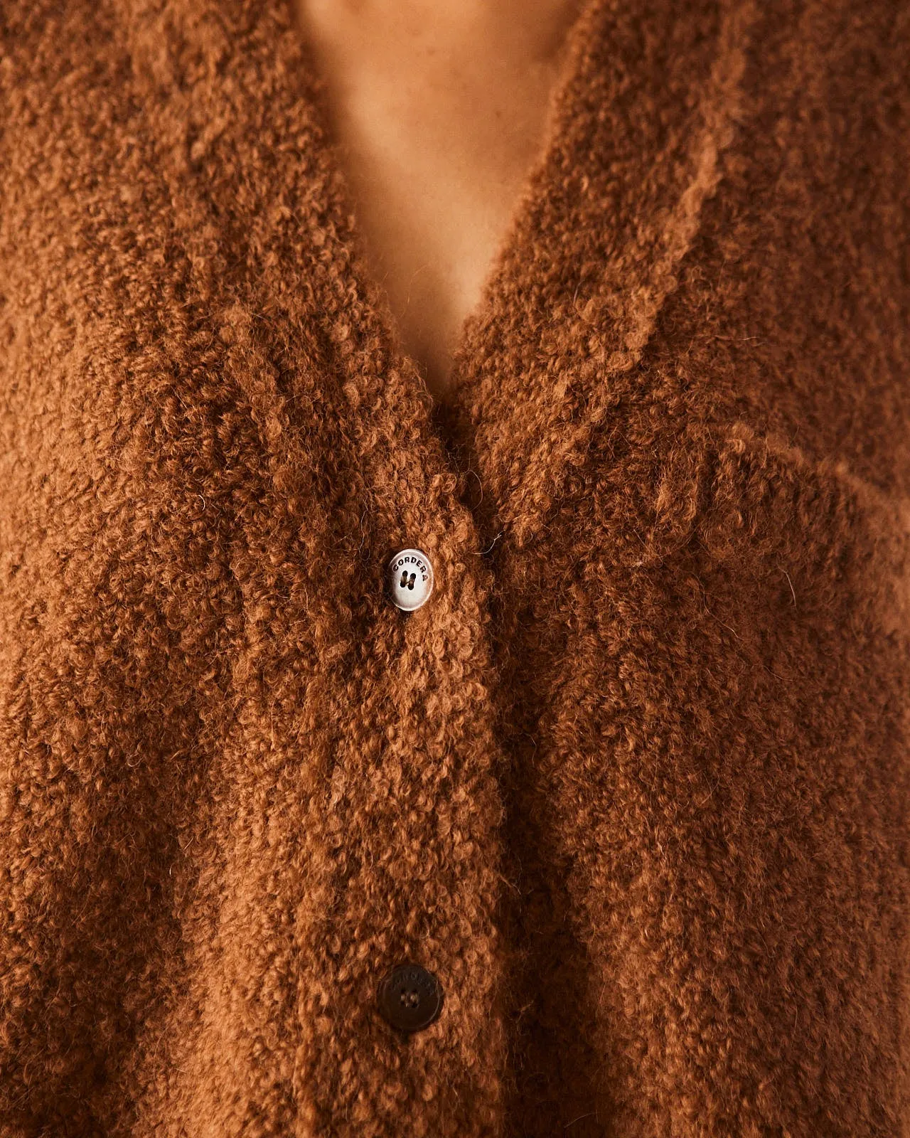 Cordera Boucle Waistcoat, Toffee