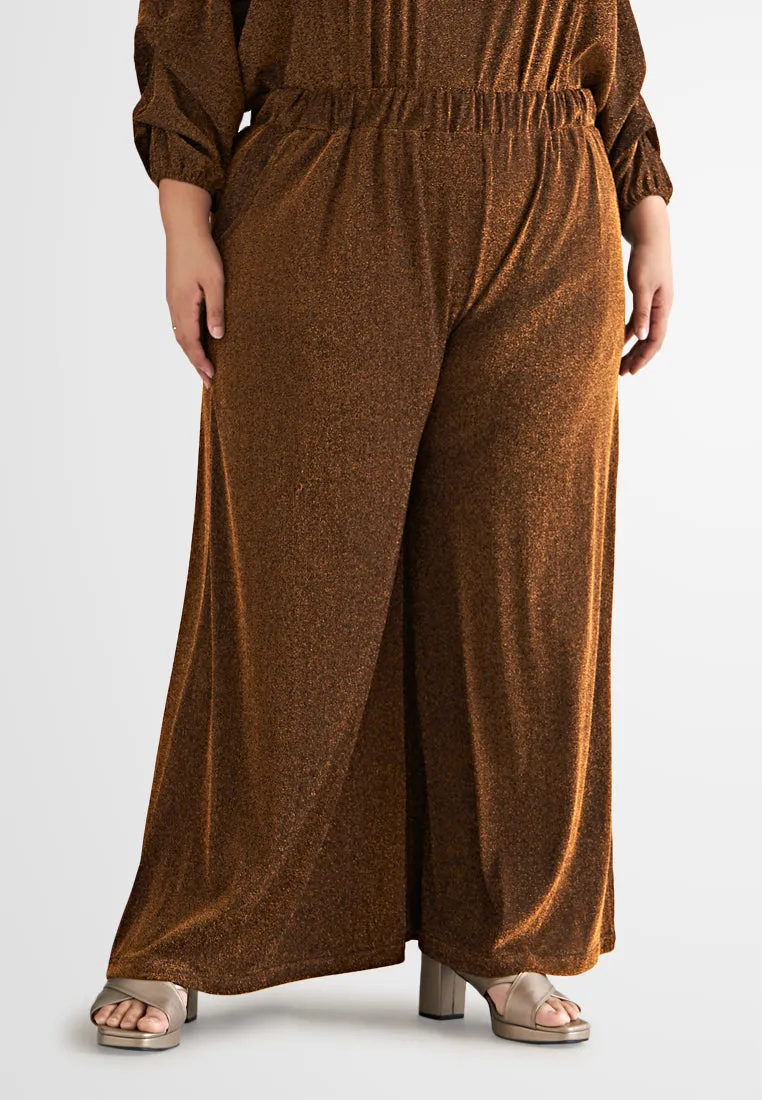 Diamond Glitter Collection Wide Flowy Pants