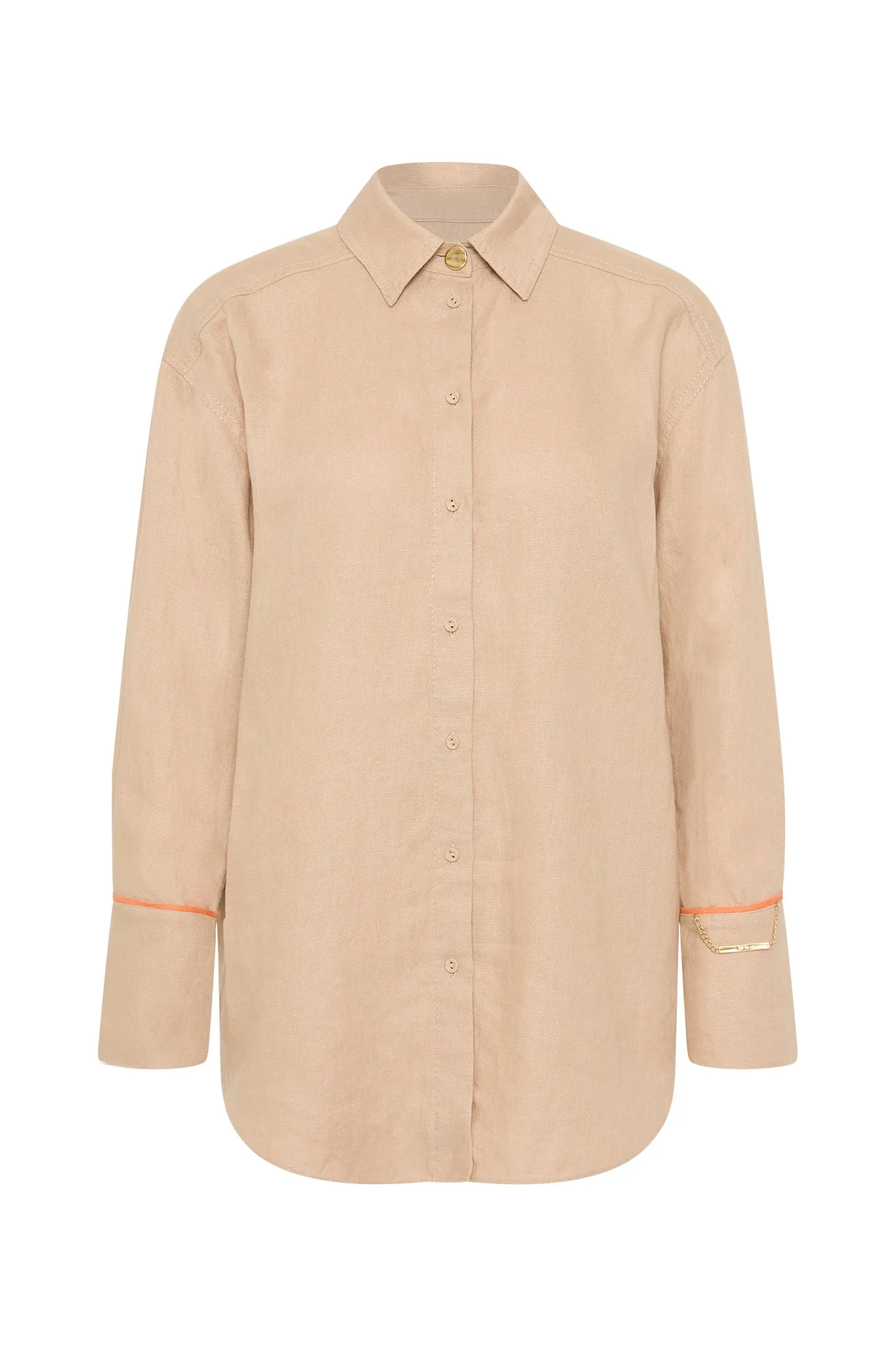 Drawn Washed Linen Shirt