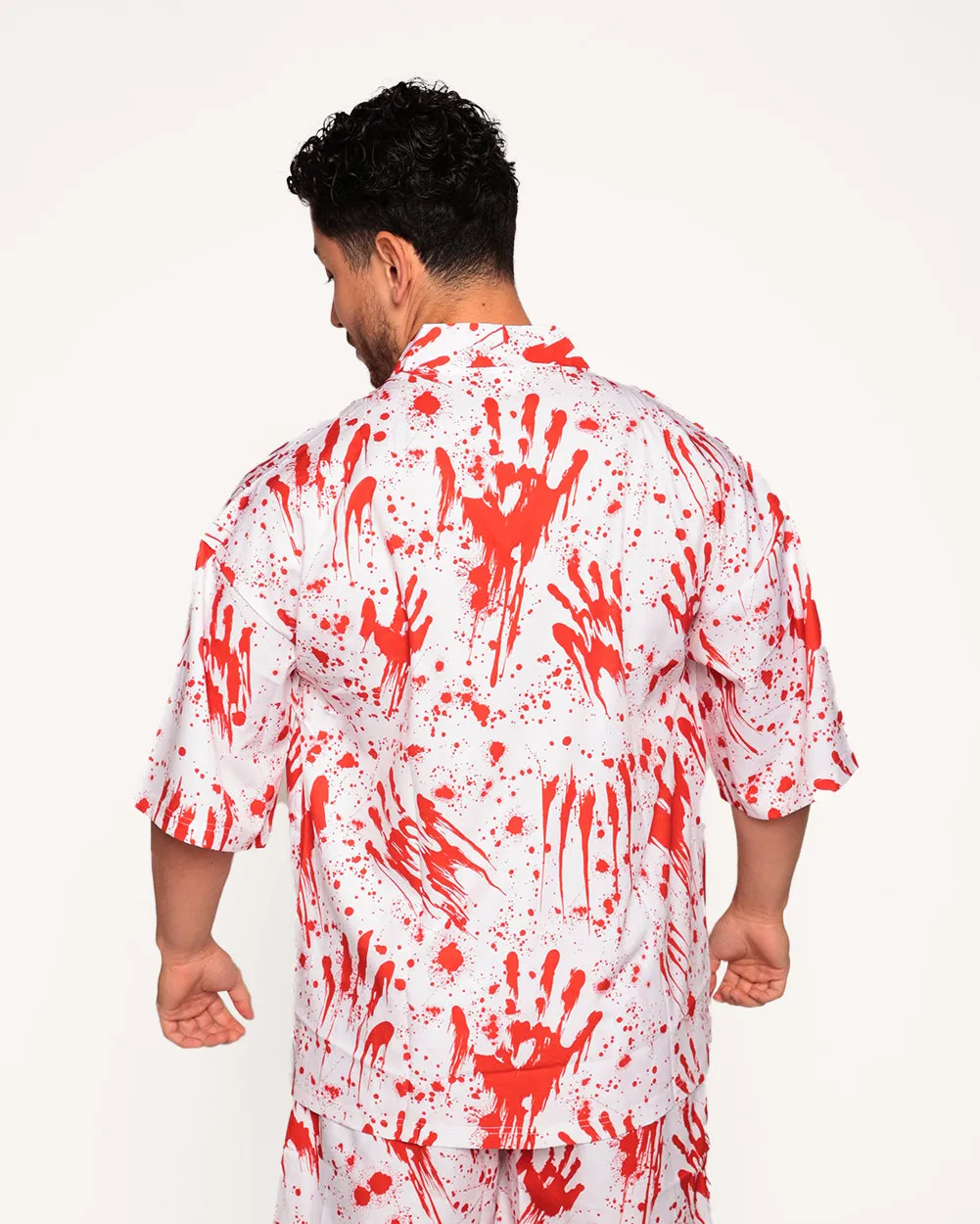 Echoes of Carnage Mens Blood Printed Robe