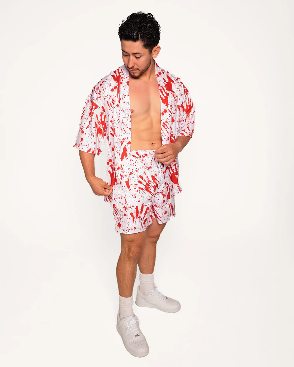 Echoes of Carnage Mens Blood Printed Robe