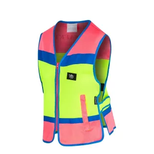 Equisafety Multi Colour Hi Vis Waistcoat  - Pink/yellow