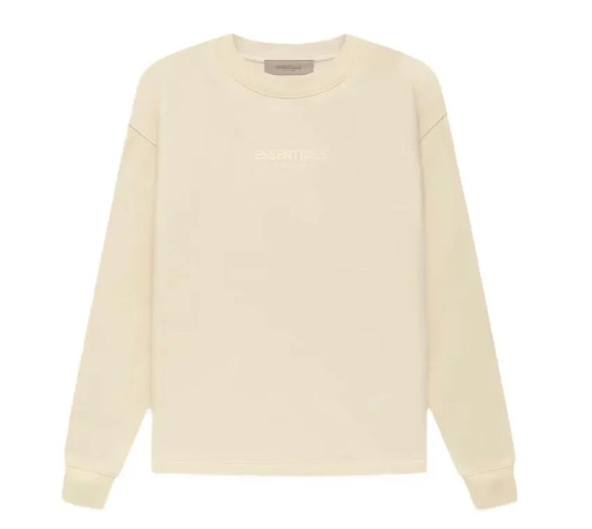 ESSENTIALS FOG RELAXED EGG SHELL CREWNECK