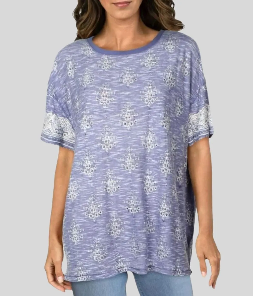 Free People Blue Tile Relaxed Tee