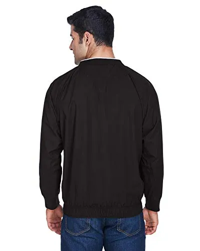 Harriton Microfiber Windshirt M700 Large Black White