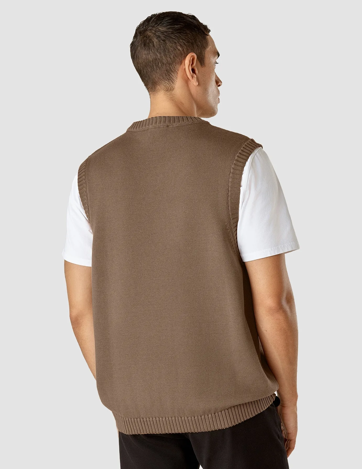 Heavy Knit Vest Mocha