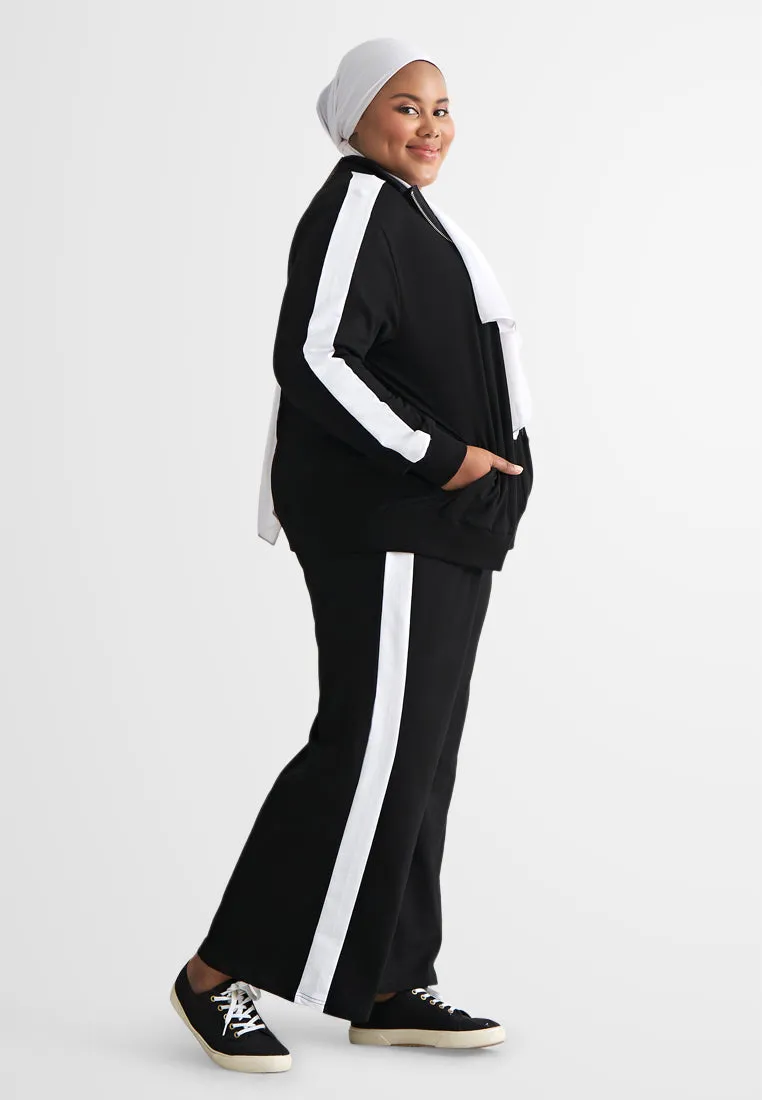 Jinjoo Wide Stripe Athleisure Pants