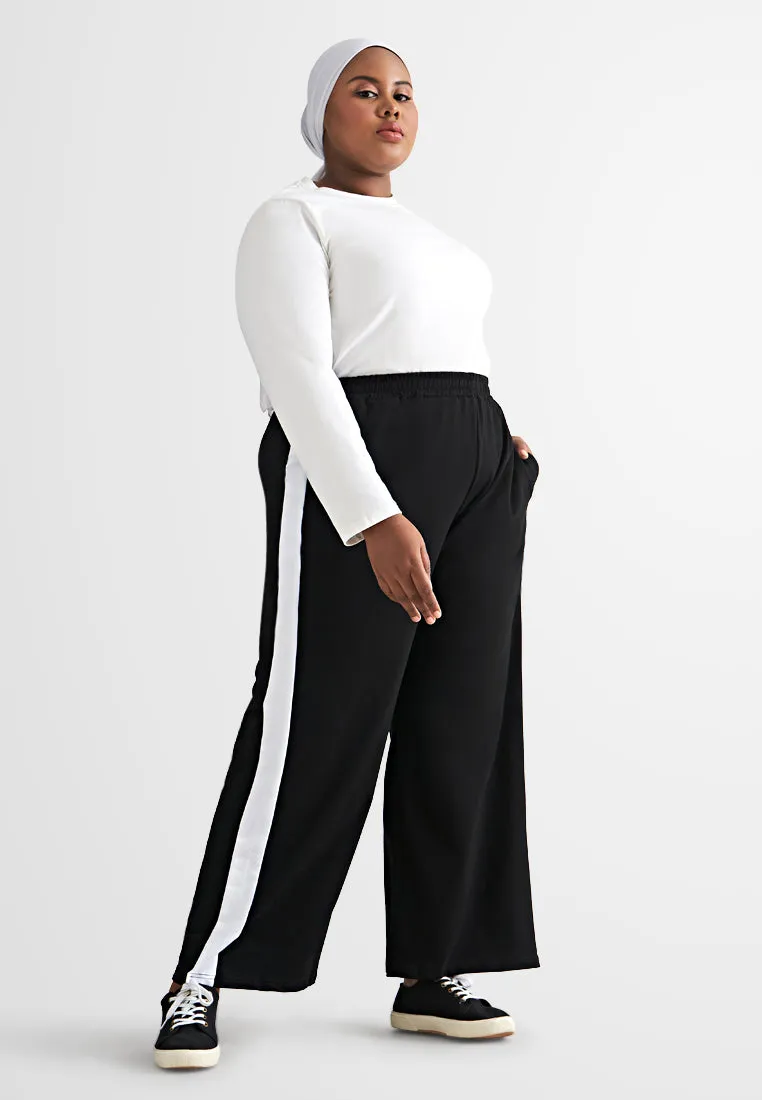 Jinjoo Wide Stripe Athleisure Pants