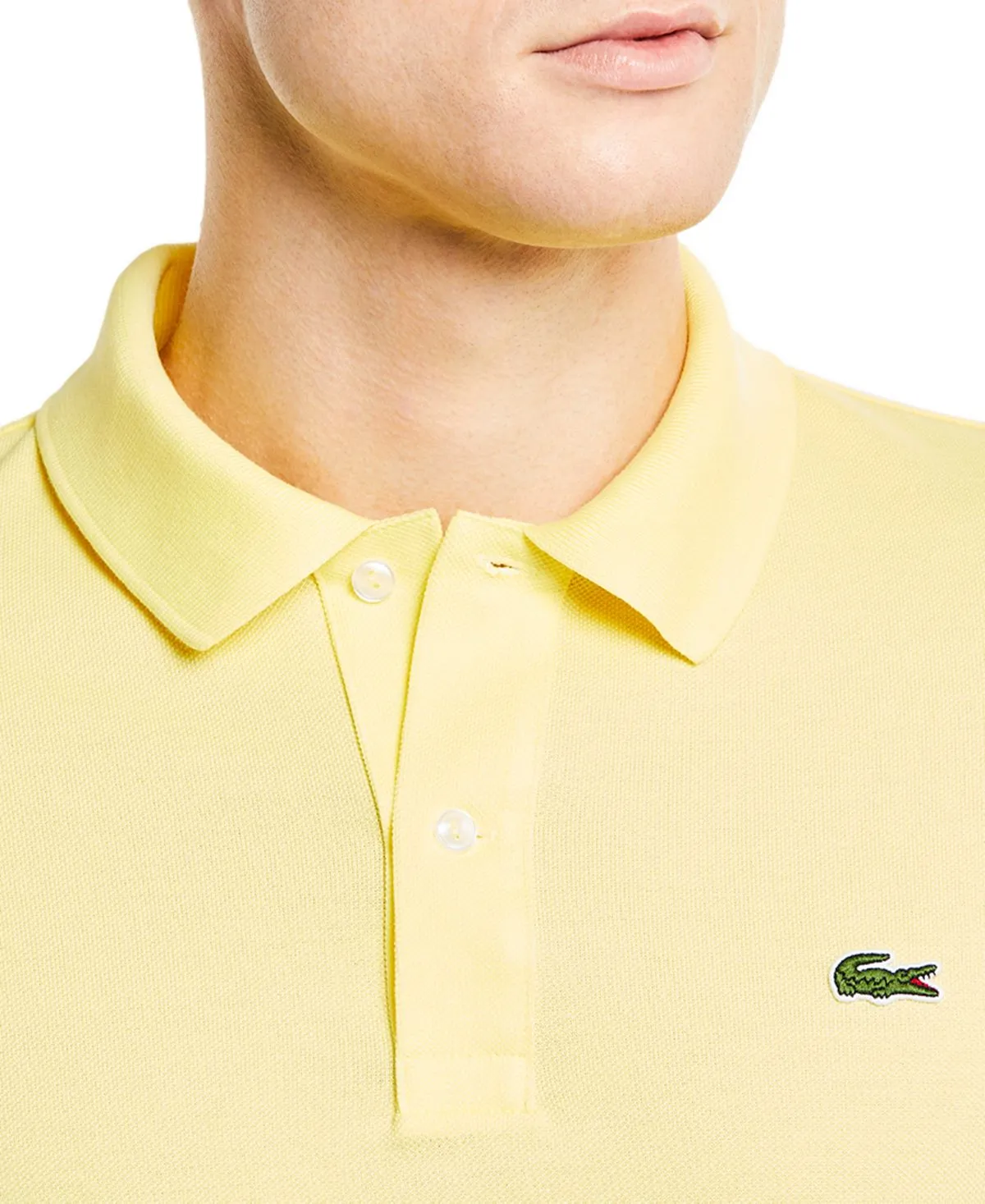 Lacoste Men's Ribbed Slim Fit Short Sleeve Polo Shirt