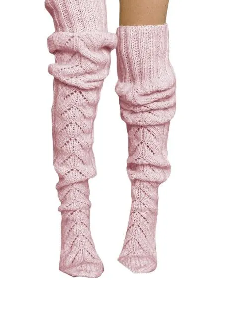 Leg Warmers Knit Socks Warm Boot Cuffs