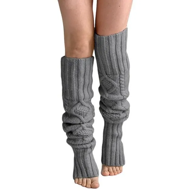 Leg Warmers Knit Socks Warm Boot Cuffs