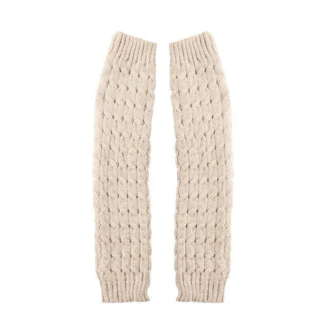 Leg Warmers Knit Socks Warm Boot Cuffs