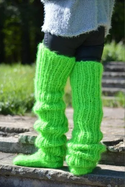 Leg Warmers Knit Socks Warm Boot Cuffs