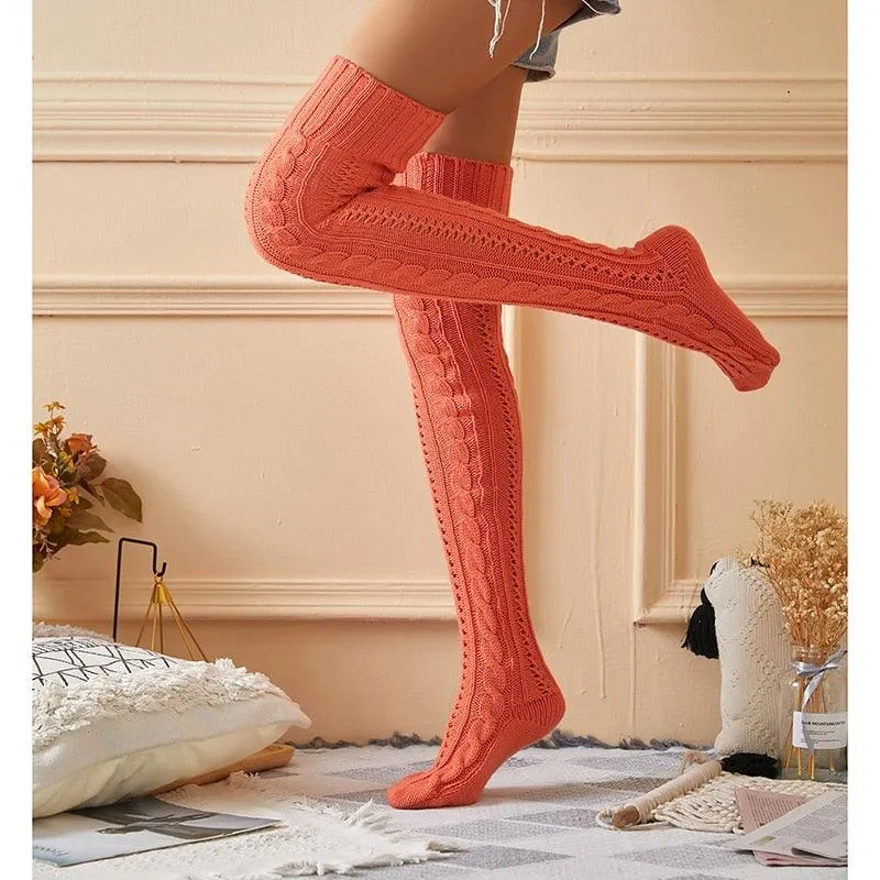 Leg Warmers Knit Socks Warm Boot Cuffs