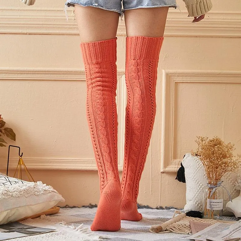 Leg Warmers Knit Socks Warm Boot Cuffs