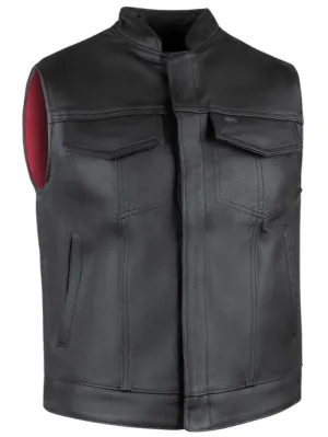 Legendary 'Reaper' Club Style Men's Leather Motorcycle Vest