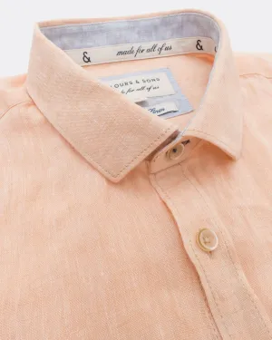 Linen Shirt - Soft Carrot