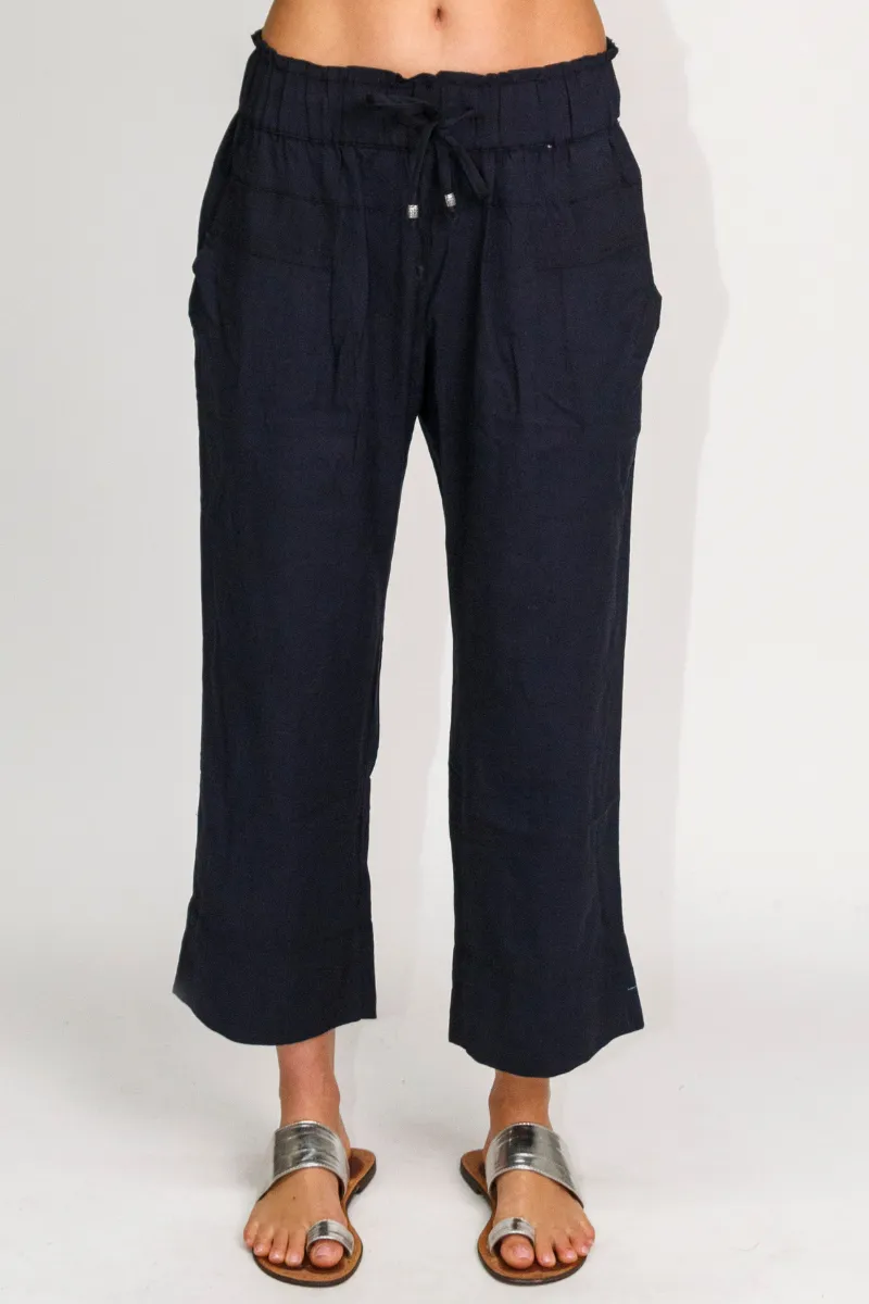 Lula Life Kona Navy Cropped Pant