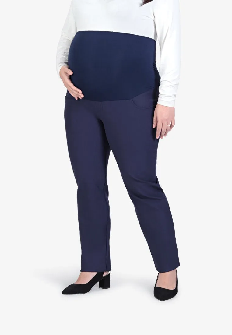 Maminka Maternity Formal Work Pants - Blue