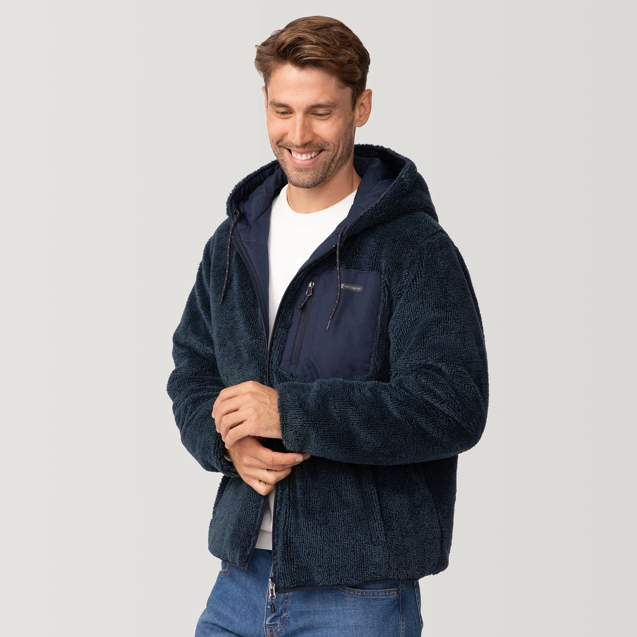 Men's Atlas Hooded Quilted Reversible Sherpa Jacket