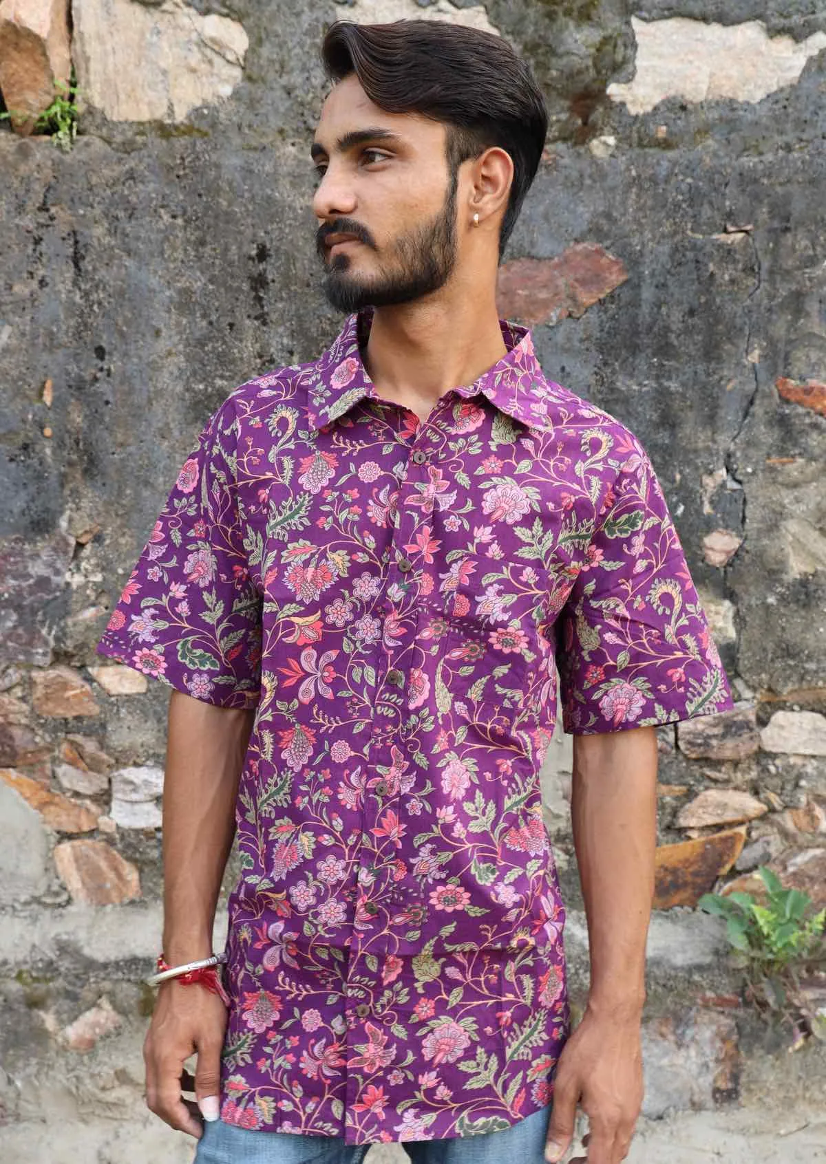 Men's Cotton Shirt Amethyst