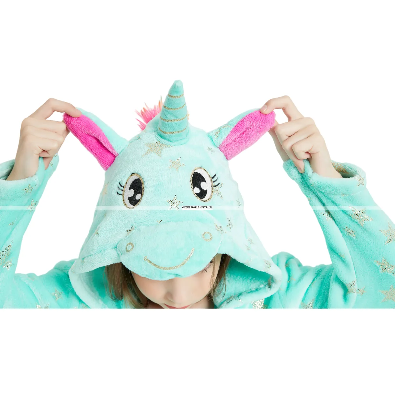 Mint Unicorn Kids Bathrobe