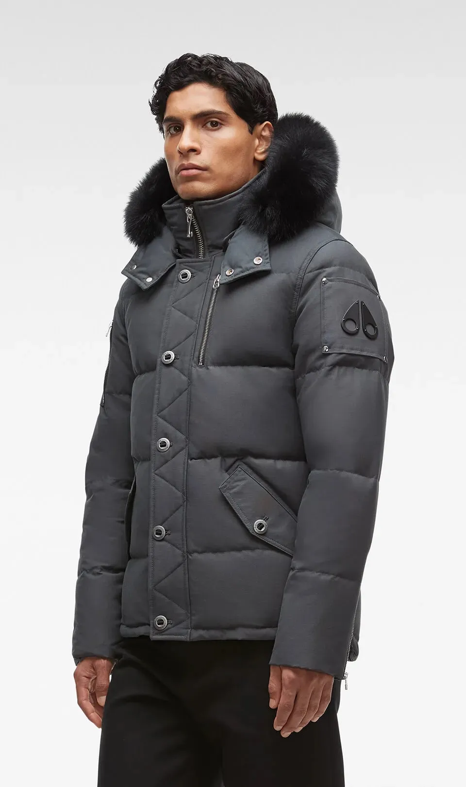 Moose Knuckles 3Q Jacket in Granite & Black Fur