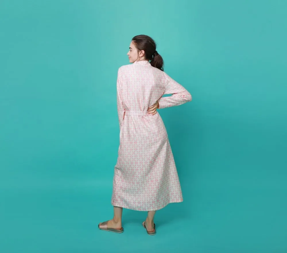 Mulberry Silk Robe - Jaipur Pink. Please note that pieces purchased in our Archive Sale can't be refunded. We are happy to offer an exchange, if we have the stock available or a credit note.